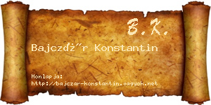 Bajczár Konstantin névjegykártya